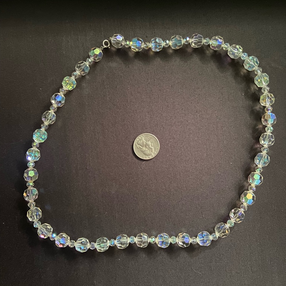 Large crystal beaded necklace
